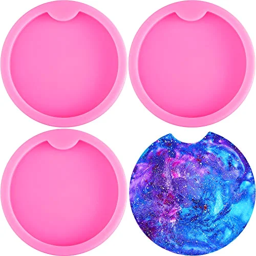 Car Silicone Coaster Molds Resin Keychain Pendant Mold