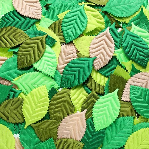 Fake Fabric Leaves for Crafts Mixed Artificial Paper