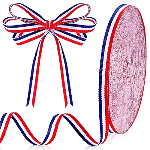 Red White Blue Ribbon Patriotic Ribbons for Crafts