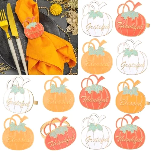 Thanksgiving Pumpkin Napkin Rings Pumpkin Maple Leaf