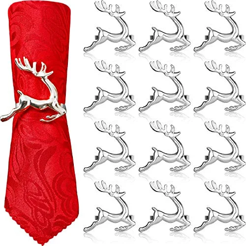 Reindeer Napkin Rings for Christmas Table Decor