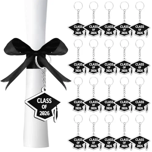 Class of 2026 Graduation Keychains Rubber Key Chains Grad