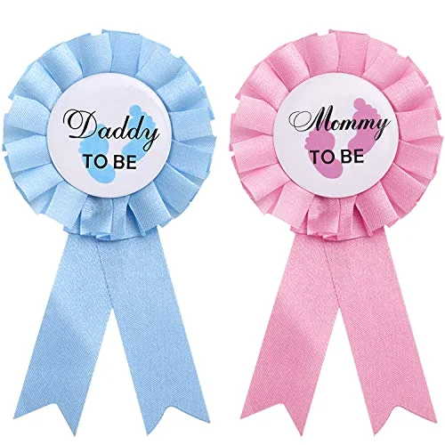 Daddy and Mommy to Be Tinplate Badge Pin