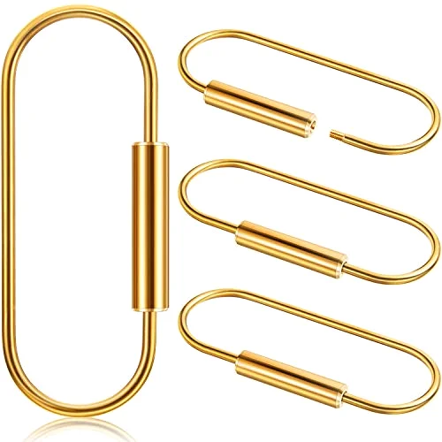 Brass Screw Lock Key Ring Carabiner Clips