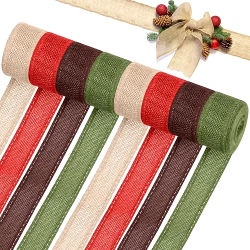 44 Yards Christmas Wired Burlap Ribbon