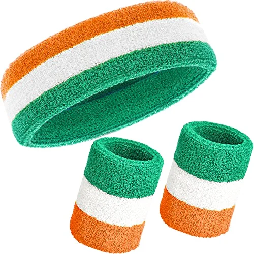 Striped Sweatbands Set for Men